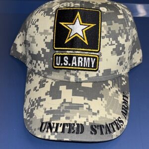 U.S. Army Digital Camo Hat Adjustable Baseball Cap "This We'll Defend"